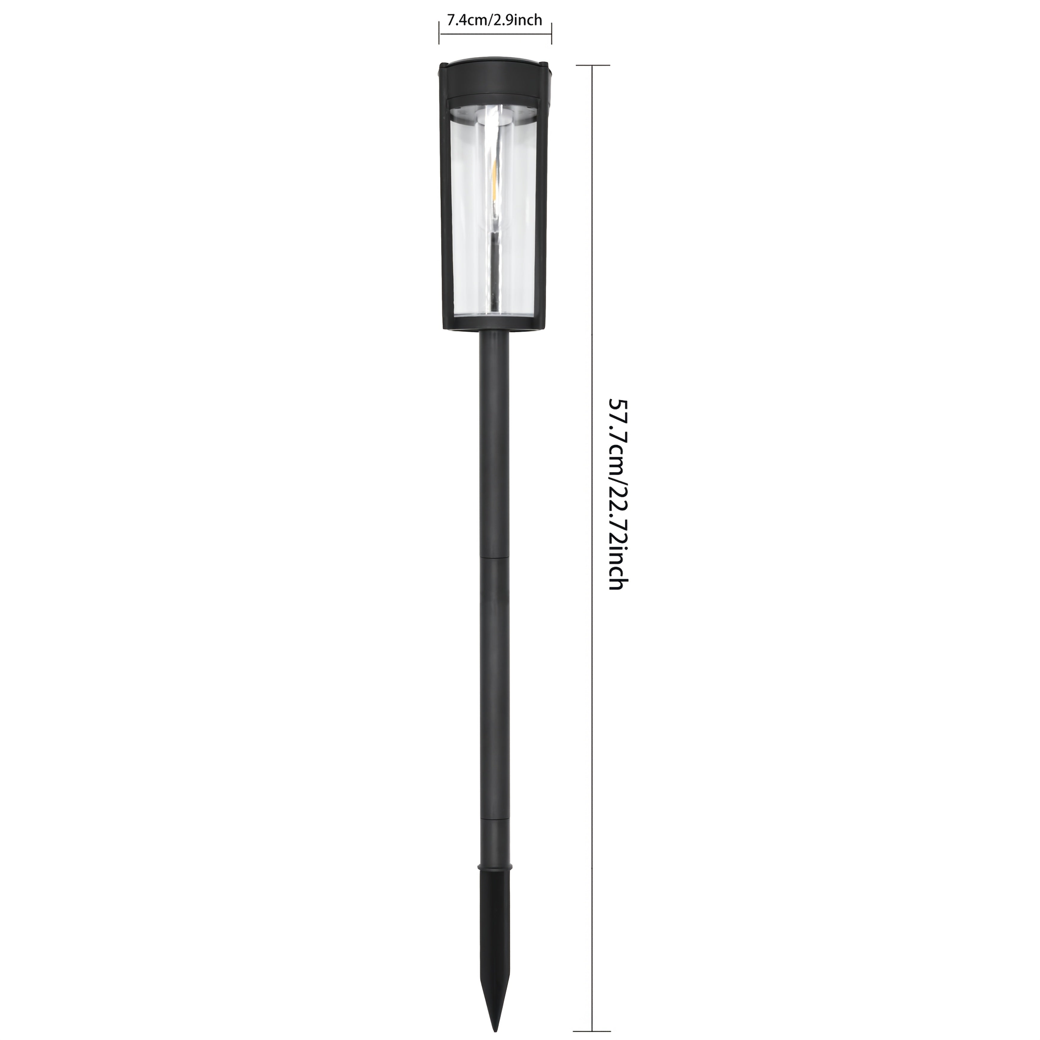 Luces solares para exteriores LED, lámpara de filamento redonda, adecuadas para patio, jardín, sendero, iluminación de paisaje, luces decorativas, luces de césped, luces con enchufe, decoraciones de Halloween, Navidad y fiestas 2/4/6 piezas