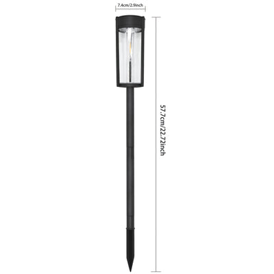 Luces solares para exteriores LED, lámpara de filamento redonda, adecuadas para patio, jardín, sendero, iluminación de paisaje, luces decorativas, luces de césped, luces con enchufe, decoraciones de Halloween, Navidad y fiestas 2/4/6 piezas