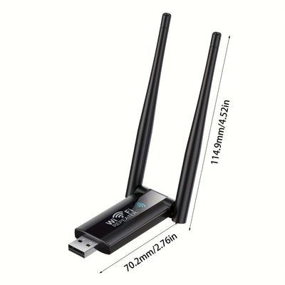 Extensor de WiFi USB Ourlife de Doble Banda 300Mbps 2.4GHz con Antenas Dobles para Cobertura Total del Hogar, Amplificador de Señal de Larga Distancia