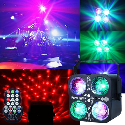 1PC luz de iluminación comercial, bola mágica de cristal para fiestas disco, DJ autónomo con control por voz, decoración ideal para karaoke, vacaciones y regreso a clases [con control remoto pero sin batería]