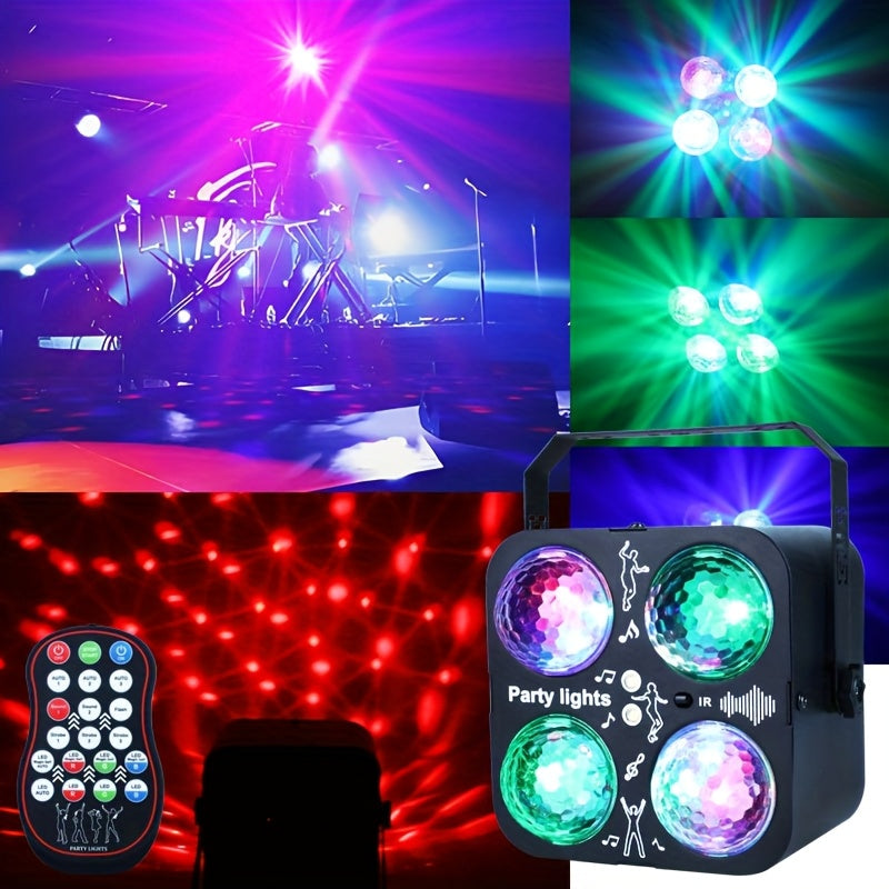 1PC luz de iluminación comercial, bola mágica de cristal para fiestas disco, DJ autónomo con control por voz, decoración ideal para karaoke, vacaciones y regreso a clases [con control remoto pero sin batería]