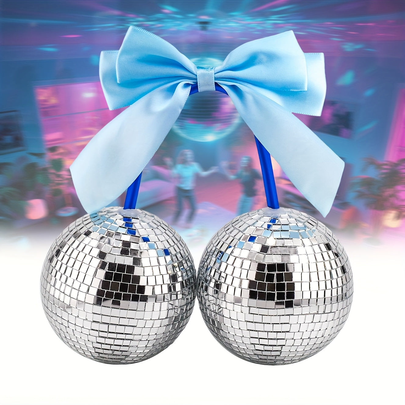 Decoraciones de bola de disco con lazos, ideales para colgar en paredes como regalos encantadores, crean decoraciones impresionantes.