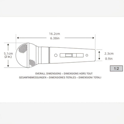 Micrófono Voz Dinámico Profesional SM58 - Micrófono con Cable y Patrón de Cardioides con Jack de 6.35 mm, Alimentado por CC para Escenario, Cantar, Transmisión en Vivo, Videollamadas, Juegos y Karaoke - Audio de Alta Calidad, Construcción Duradera, Reduc