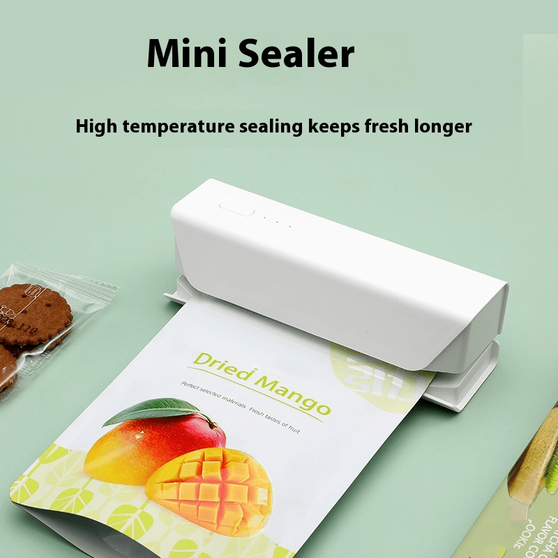 Sellador de bolsas recargable Type-C con 3 modos de sellado - Máquina de sellado térmico alimentada por USB para bolsas de chips, bolsas de plástico y almacenamiento de alimentos - Diseño portátil con cinta de calor de 3,93 pulgadas, baterías recargables