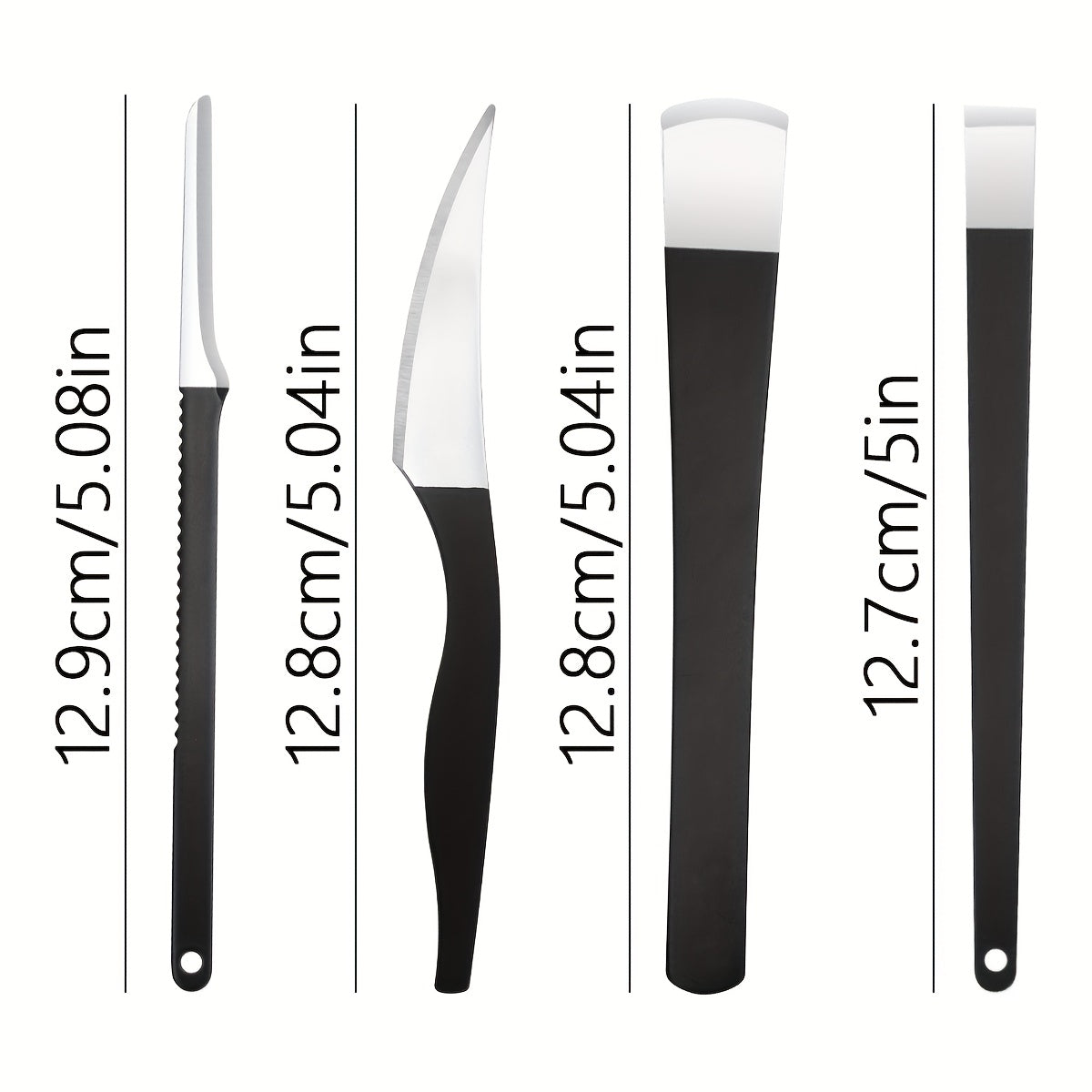 Juego de Cuchillos para Pedicura Negros, Herramientas de Acero Inoxidable para el Cuidado del Pie, Kit de Eliminación de Callosidades