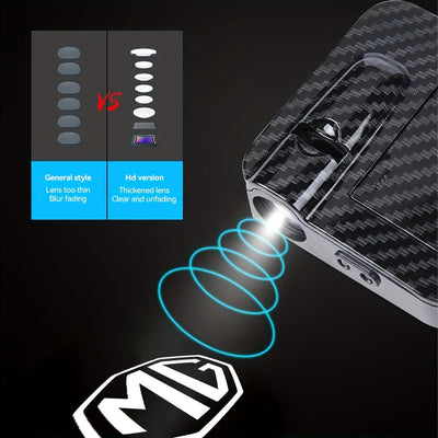 Luces Decorativas para Coche - 4 Piezas con Logo MG, Encendido Automático al Abrir Puerta, Blanco, Universal para Autos, Regalo Perfecto para Hombres y Mujeres, Sin Batería Incluida, Iluminación de Apertura, Diseño Elegante, Carcasa Texturizada, Accesori