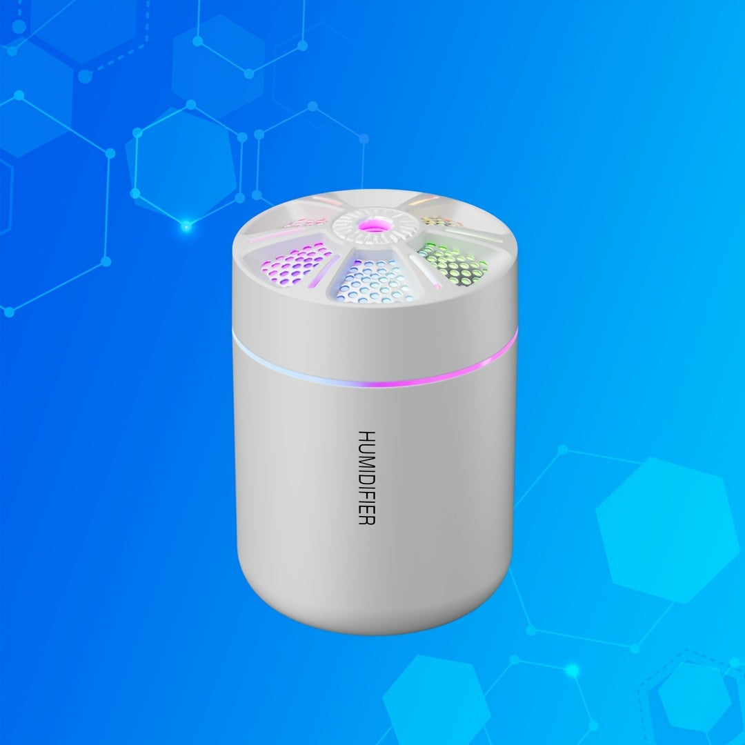 Humidificador Nano Silencioso y Difusor de Aromas - Alimentado por USB, Capacidad de 180ml para Coche, Dormitorio, Oficina - Sin Fragancia, Apto para Todo Tipo de Piel