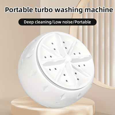 Lavadora Portátil Turbo - Lavado Rápido con USB para Viajes, Dormitorio y Hogar - Sin Batería Necesaria, Ideal para Calcetines, Ropa Interior y Prendas Pequeñas - Diseño Compacto Ahorrador de Espacio