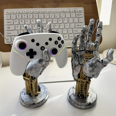 1 Mango Impreso en 3D Cyberpunk - Caja de Almacenamiento Multifuncional para Escritorio, Adecuada para Controladores de Juegos, Teléfonos Móviles, etc. | Decoración de Estilo Mecánico de Ciencia Ficción | Elección Perfecta para el Hogar y la Oficina