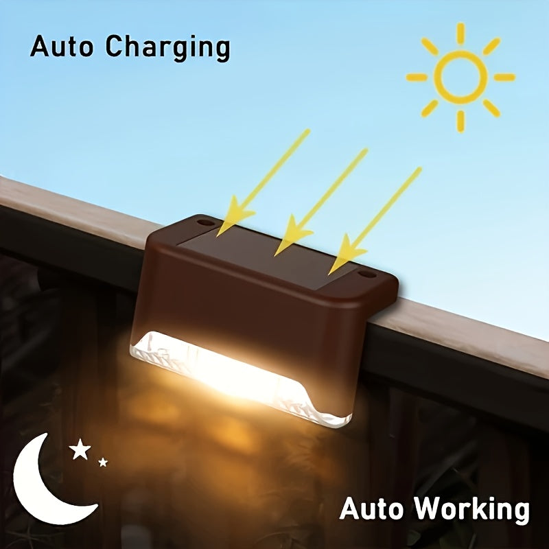 10 luces solares para jardín - Iluminación decorativa para exteriores, pasillos, terrazas y cercas con sensor, portátiles, semienterradas, batería de níquel, 600mAh, ambiente festivo, luz para escalones | Iluminación exterior moderna | Energía solar
