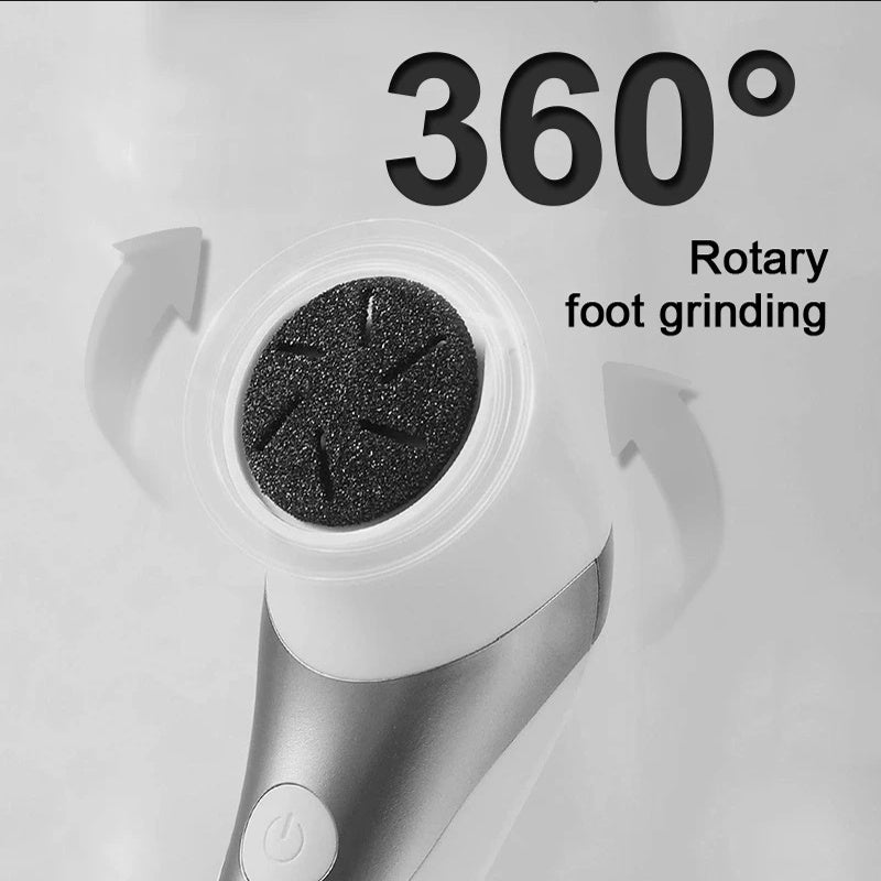 1 pieza de limpiador de pies eléctrico - Recargable por USB, cabeza de molienda reemplazable, batería de 700 mAh, tensión baja ≤36 V, sin alcohol, fácil de usar para el cuidado de pies gruesos y secos de color beige claro, limpiador de pies para eliminar