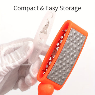 CANVALITE Lima de Pies Manual/Eléctrica de Doble Cara - Acero Inoxidable con Superficie de Pulido Dual, para Hogar y Salón, Herramienta de Pedicura, Diseño Ergonómico y Construcción Duradera