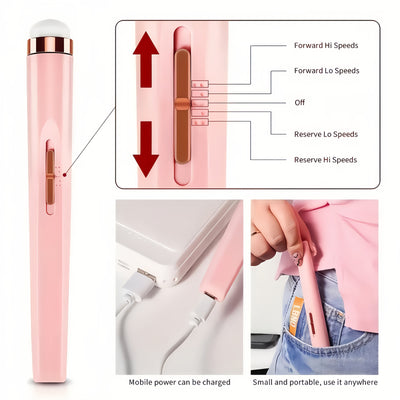 Perforadora Eléctrica de Uñas USB, Kit Profesional para Gel y Salón en Casa con Lima y Empujador de Cutículas, Sin Olor, Batería de Litio Duradera e Iluminación LED, Regalo Ideal para Cumpleaños o Fiestas