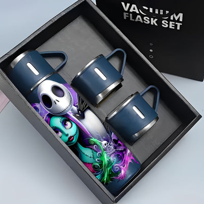 Juego de TAZAS AISLADAS DE ACERO INOXIDABLE de 17 oz Disney La Noche del Terror Antes de Navidad - A prueba de fugas, sudor y salpicaduras, termo para bebidas frías y calientes, ideal para exteriores, escuela y oficina. LHB03211