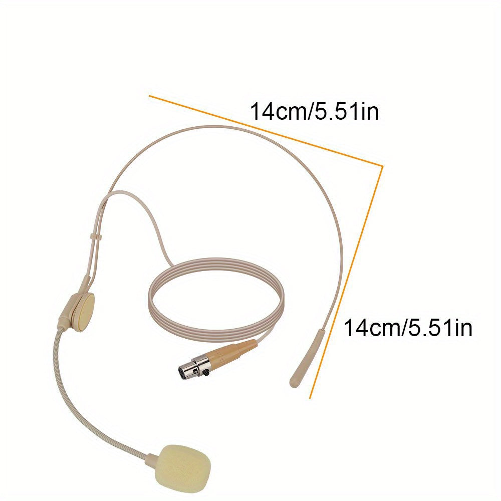 LMBGM 3Pin Mini XLR Jack Plug & Play Flexible Gooseneck Micrófono Conectado - Cancelación de Ruido, Bajo Retardo para Deportes y Grabación de Estudio, Material ABS, Diseño Compacto con Micrófono en el Bolsillo, Grabación de Estudio|Auriculares Compactos|