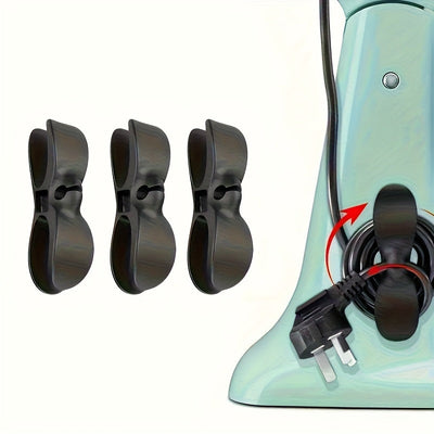 Juego de 3 Enrolladores y Sujetacables Ajustables para Electrodomésticos de Cocina - Plástico Duradero, Agarre Seguro para Freidora de Aire, Cafetera, Pequeños Dispositivos Eléctricos - Organizador de Encimera que Ahorra Espacio (/Blanco), Accesorios y U