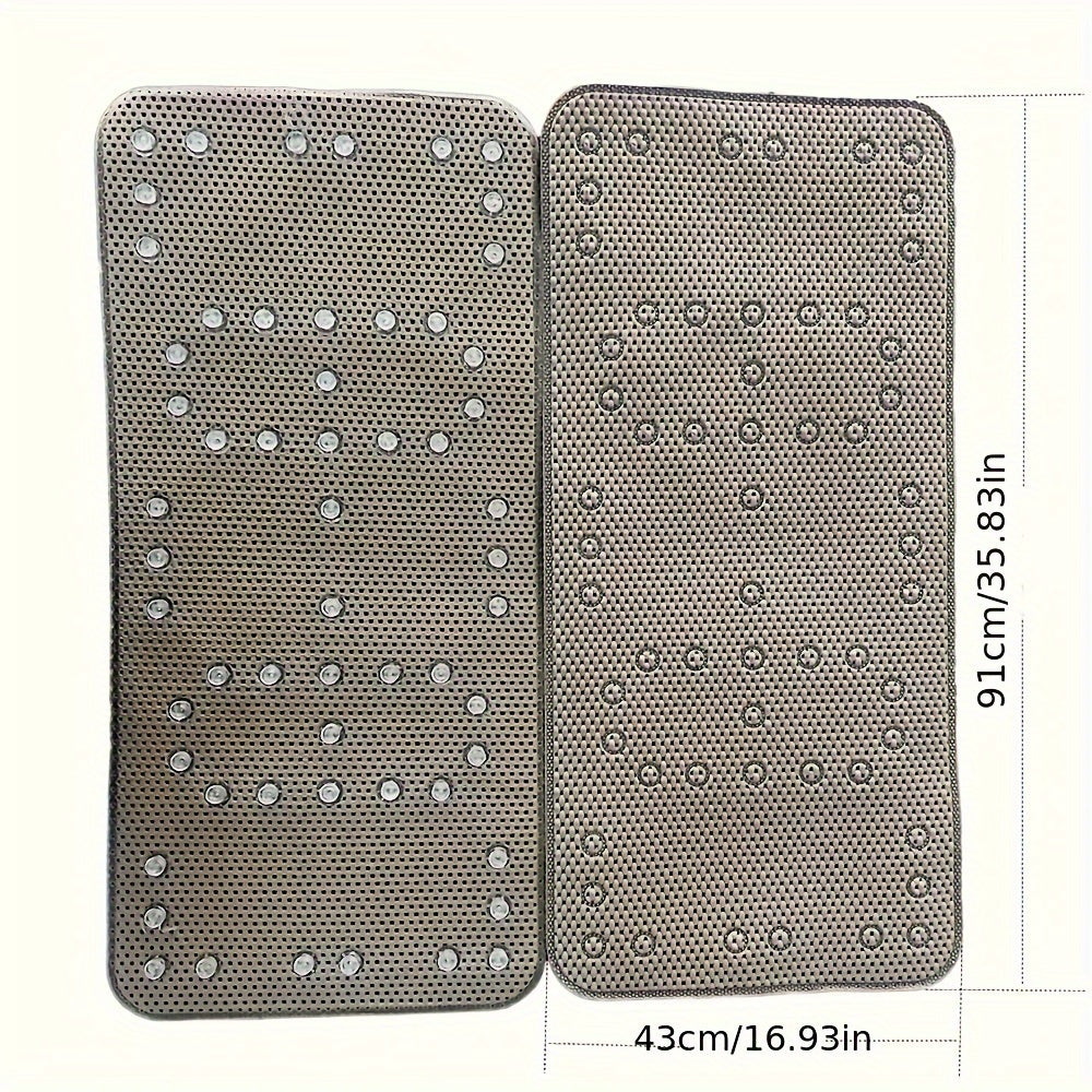 Tapete de baño antideslizante de PVC con ventosas para bañera y ducha - Cómodo tapete de bañera de espuma, fácil drenaje, diseño sin desbordamiento, apto para niños y adultos (1 unidad)