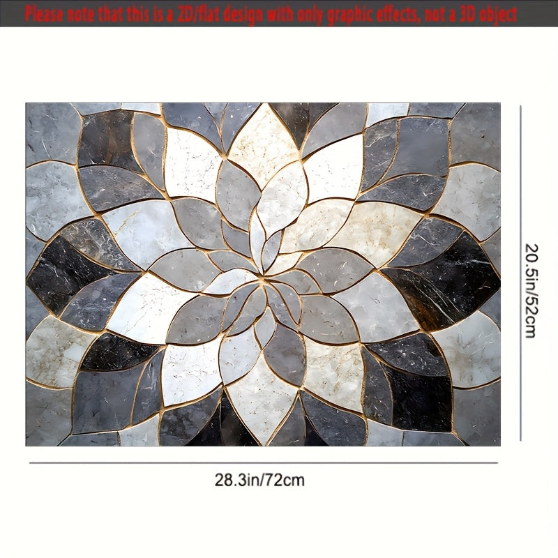 1 pieza de alfombrilla de estufa elegante con diseño de mármol, resistente al deslizamiento, cubierta protectora de poliéster para hornillas y escritorios, accesorio de cocina de alta calidad, diseño negro y blanco, resistente al calor, antideslizante, d
