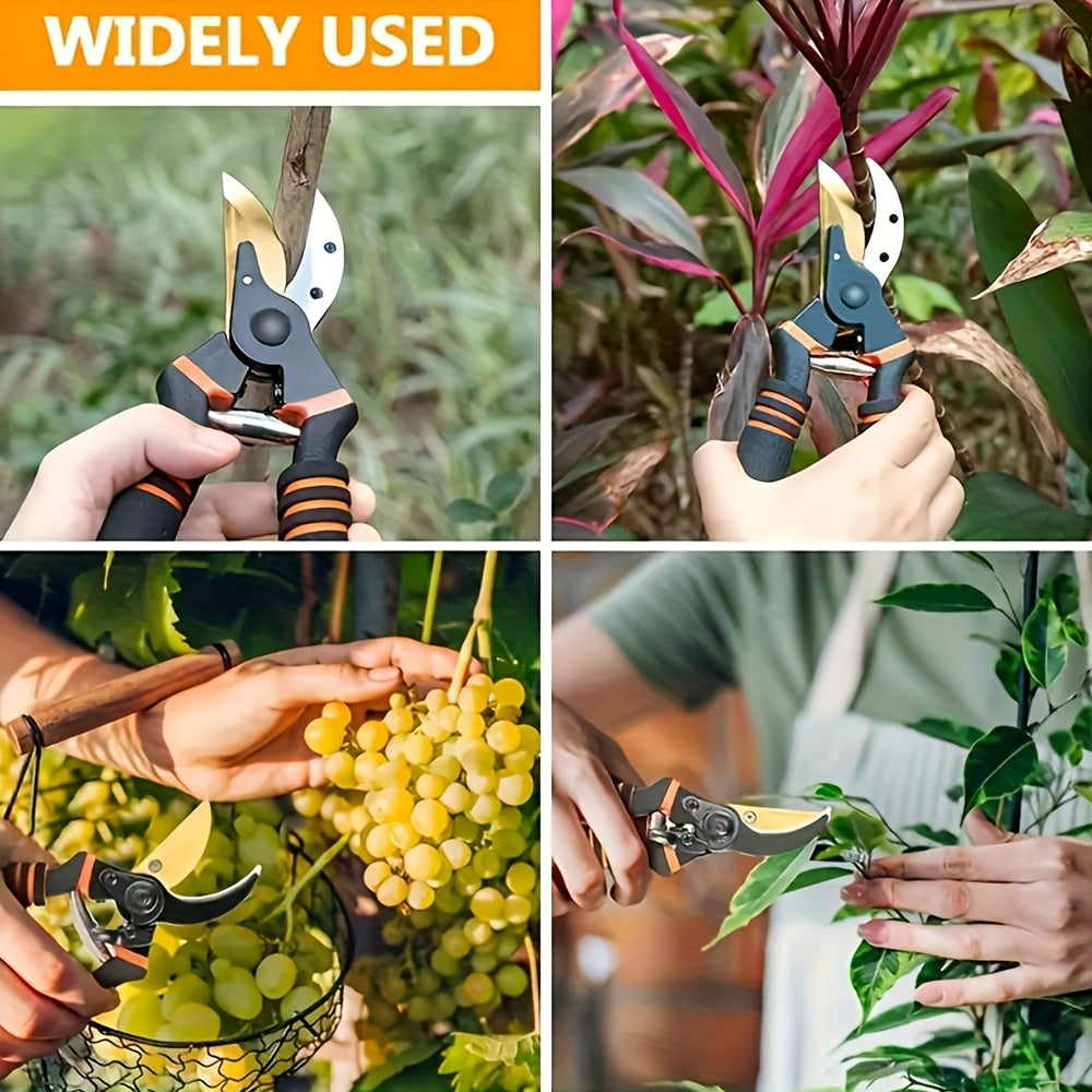 Tijeras de poda multifuncionales de alta resistencia, cortadora manual ultra afilada, tijeras de jardinería profesionales y cortadoras de rosas, diseño de mango grande adecuado para flores, jardinería, embellecimiento de paisajes - Ideal para jardines do