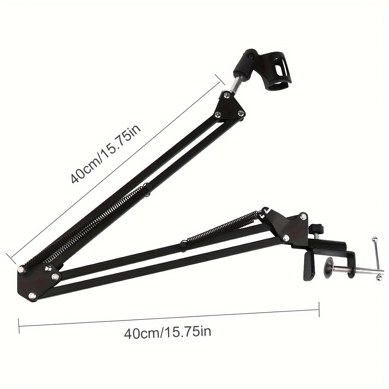 Soporte de Micrófono de Suspensión Ajustable Bomaite con Filtro Pop - Conector XLR, Construcción de Hierro