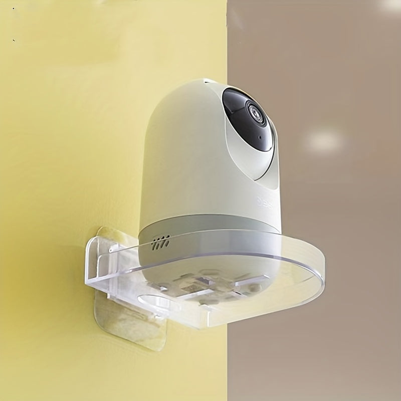 1 pza. Estante flotante transparente para monitor adhesivo para cámaras de seguridad y monitores para bebés - Estante de pared sin taladrar para decoración de oficina/hogar/estantes de almacenamiento de servicios públicos de baño
