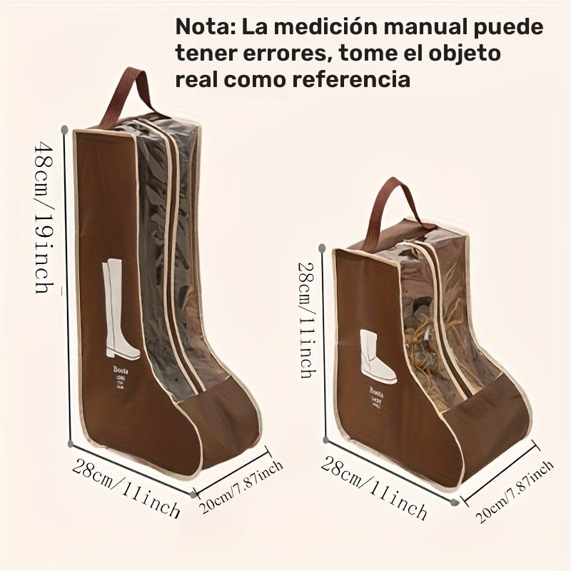 Bolsa de Almacenamiento Multifuncional para Botas con Asa: Transparente, Antipolvo y Protector de Zapatos Adecuado para Botas Altas y Cortas - Diseño Ligero, Organizadores Colgantes