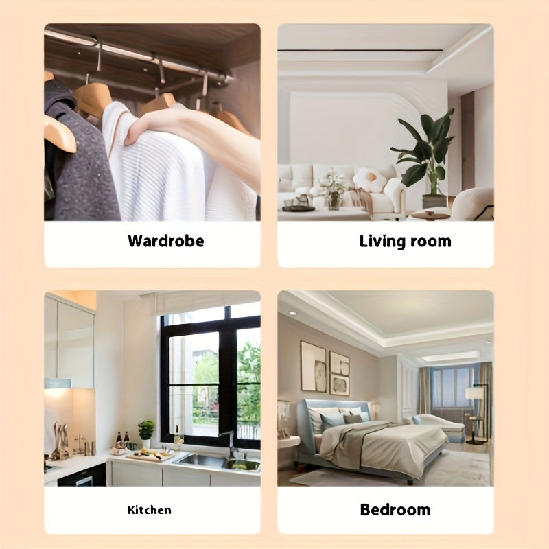 1 Absorvente de Humedad con Sabor a Durazno, Adecuado para Dormitorio, Sala de Estar, Cocina, Baño, Dormitorio y Más, Bolsa Deshumidificadora Colgante para Interiores