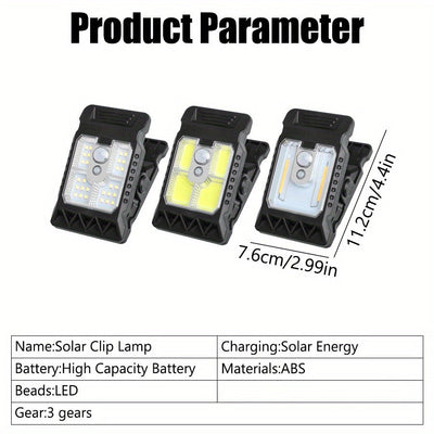 3 Piezas de Luz con Sensor de Movimiento, LED Solar con Múltiples Modos de Iluminación, Bombilla Cálida para Ambiente Acogedor, Adecuada para Jardín, Camping, Emergencias, Decoración de Paredes, Vallas y Terrazas