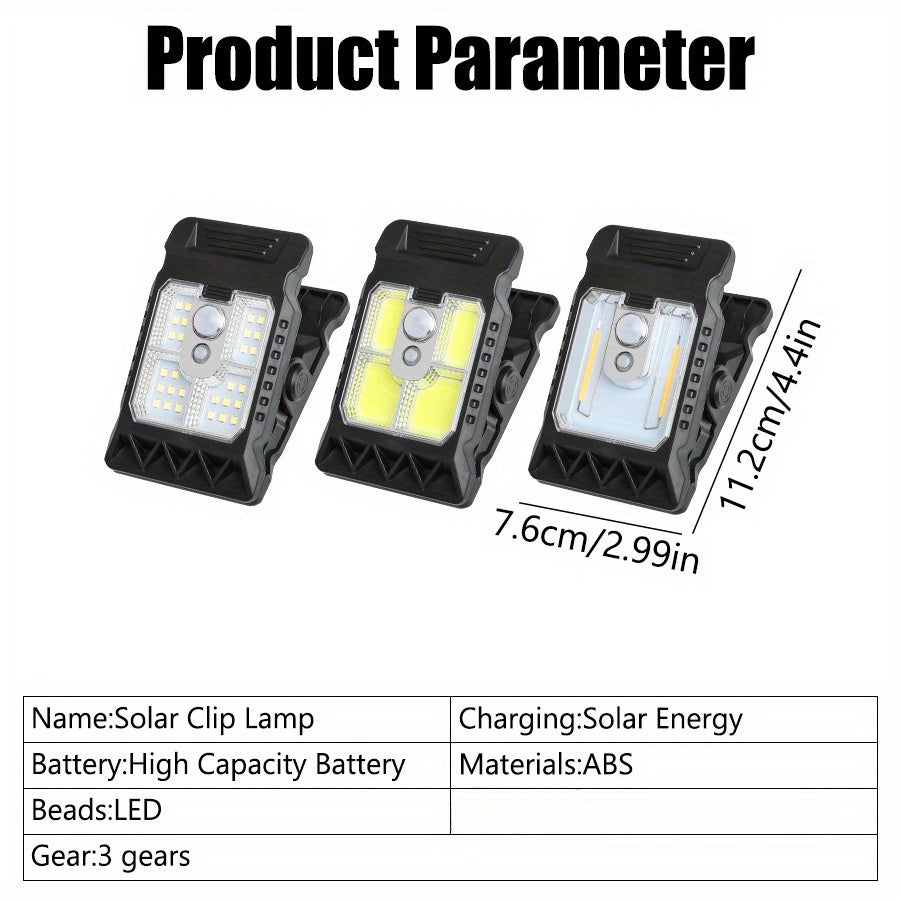 3 Piezas de Luz con Sensor de Movimiento, LED Solar con Múltiples Modos de Iluminación, Bombilla Cálida para Ambiente Acogedor, Adecuada para Jardín, Camping, Emergencias, Decoración de Paredes, Vallas y Terrazas