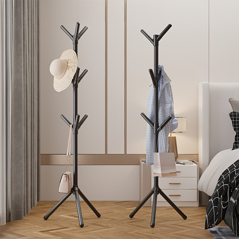 Perchero Minimalista de Piso para Dormitorio, Diseño Simple y Elegante con Barra Única, Ideal para Colgar Ropa, Sombreros y Bolsas
