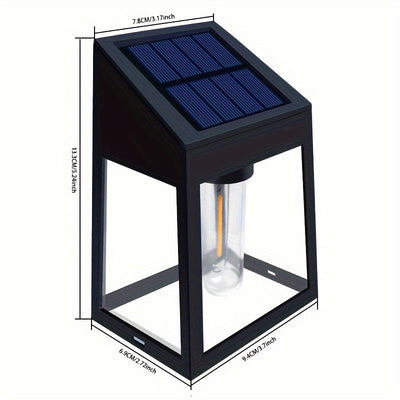 2 o 4 luces solares LED para pared elegantes, modo de iluminación, lámpara exterior para villa, jardín o patio, luz nocturna ahorradora de energía