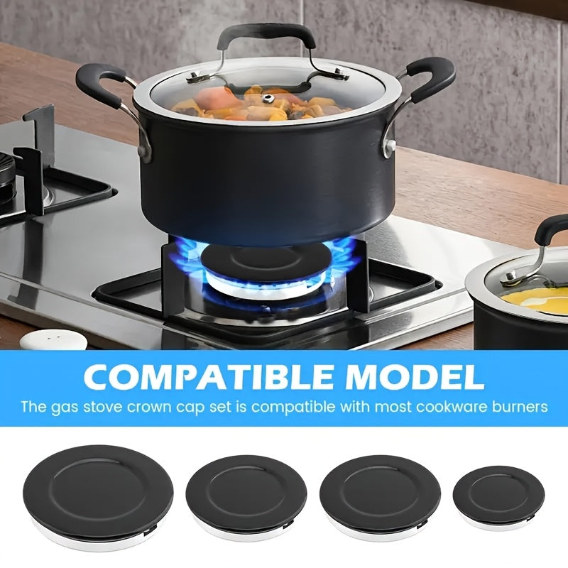 Conjunto de 4 Cubiertas Cónicas para Extintor de Fuego + Juego de Desviadores de 4 Piezas para Tapa del Quemador de Horno Sabaf, Accesorios para Estufa de Gas, Quemadores y Hornos \ Conjunto Cónico para Quemador Sabaf