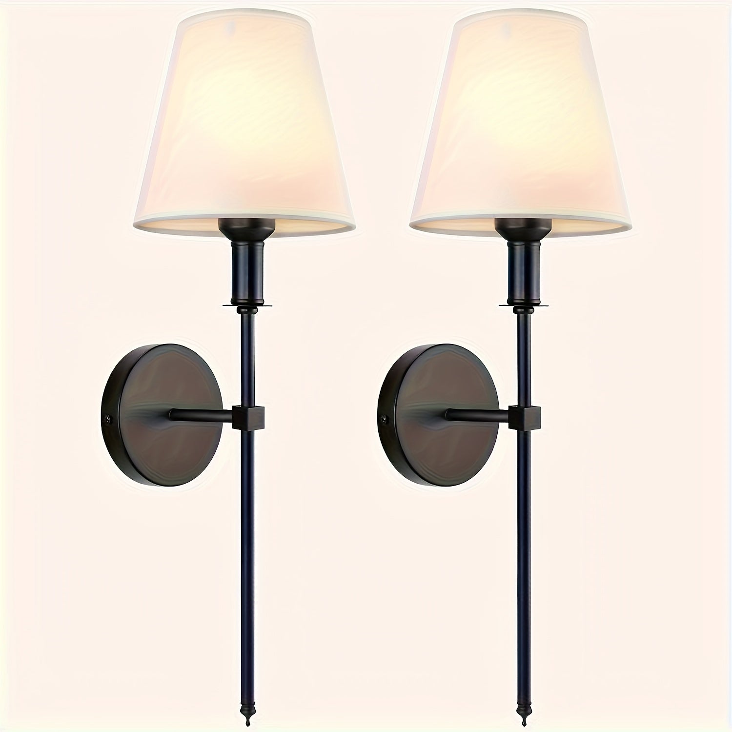 2 unidades de lámparas de pared vintage industriales, base de bombilla E26/E27, lámparas de pared para espejo de tocador, iluminación comercial retro para salón interior, restaurante, fuente de luz LED, cableado, 85V-265V, 25-40W, decoración del hogar