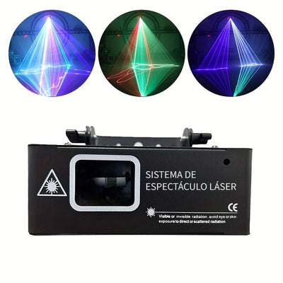 Ybeiyuan Stage DJ Luz de fiesta, 1PC DMX512 Controlador Proyector, Acabado barnizado, Sistema de espectáculo de haz de animación navideña, Funciona con fuente de alimentación, Enchufe de EE. UU., 110 V/220 V, para karaoke disco bar boda club nocturno