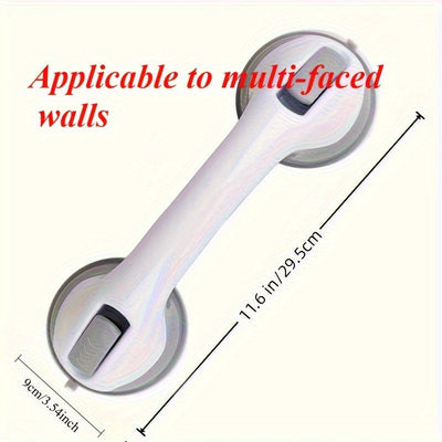 Manija de ducha de seguridad antideslizante con mejoras de succión mejorada, diseño duradero de plástico, no requiere batería ni energía, adecuado para azulejos, vidrio y superficies duras, asistencia de equilibrio, accesorios de baño.