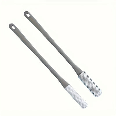 Cepillo de limpieza de pies, suave, para limpiar las grietas entre los dedos del pie. Eliminador de luz muerta, color beige, exfoliante, herramienta de limpieza facial suave para pedicura, baño y ducha.