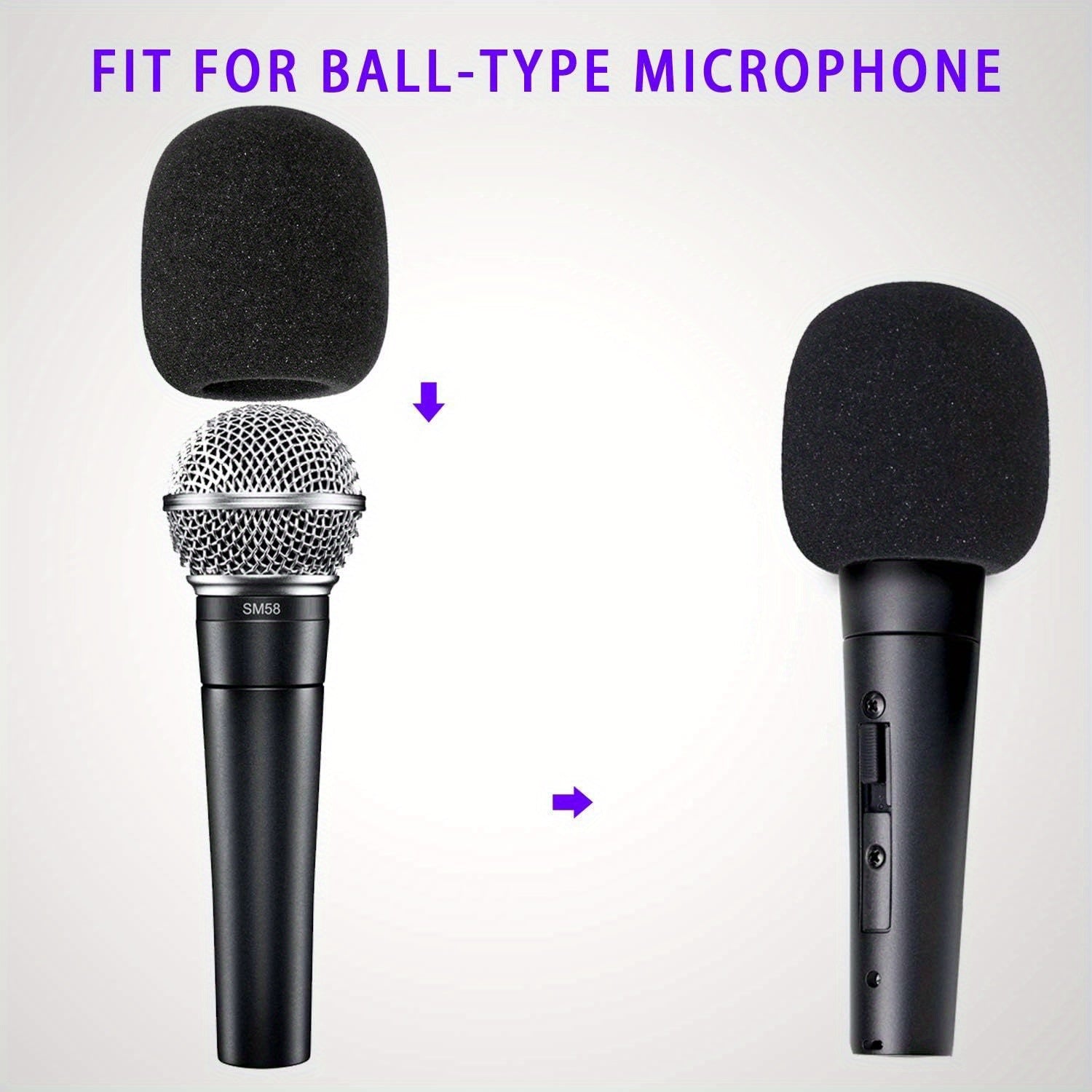 Juego de 8 parabrisas para micrófono de mano, filtros pop para micrófonos de estudio, micrófonos de mano inalámbricos y micrófonos de mano inalámbricos, cubiertas de micrófono diseñadas para cantar con micrófonos de mano.