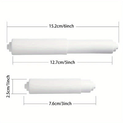 2 Piezas, Rodillo De Soporte De Papel Higiénico, Reemplazo De Varilla De Papel Higiénico Ajustable Blanco Con Resorte, Diseño De Plástico Duradero
