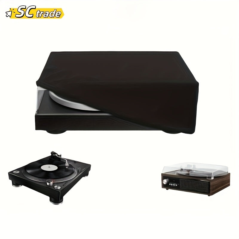 Un protector de material de poliéster grueso, cubierta protectora de reproductor de discos negros, adecuado para varios modelos de reproductores de CD/discos. Material de tela Oxford gruesa, duradera y apta para un uso prolongado.