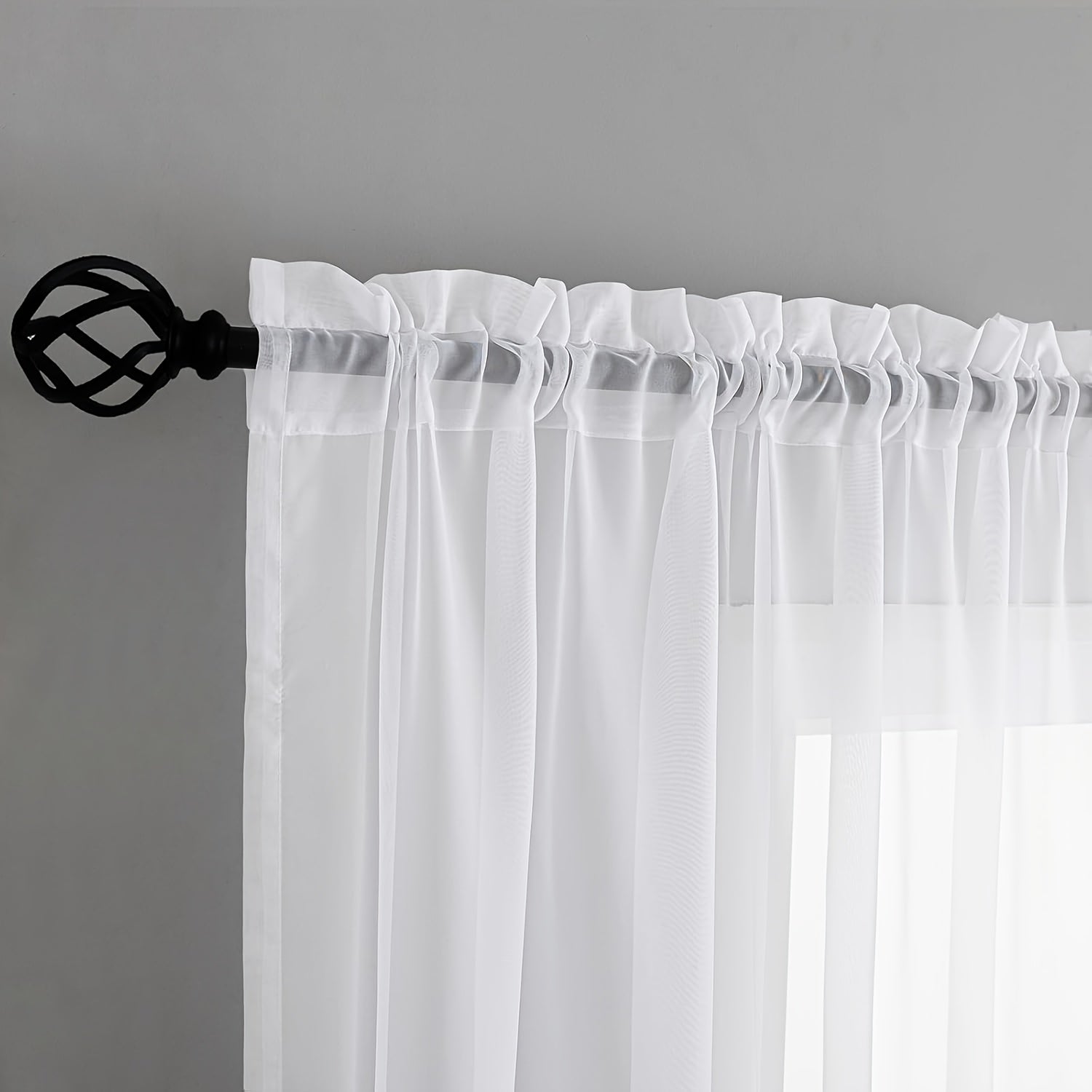 4 cortinas para exteriores, porches, balcones y gazebos, diseño con bolsillo para varilla, fáciles de colgar, transpirables y ligeras