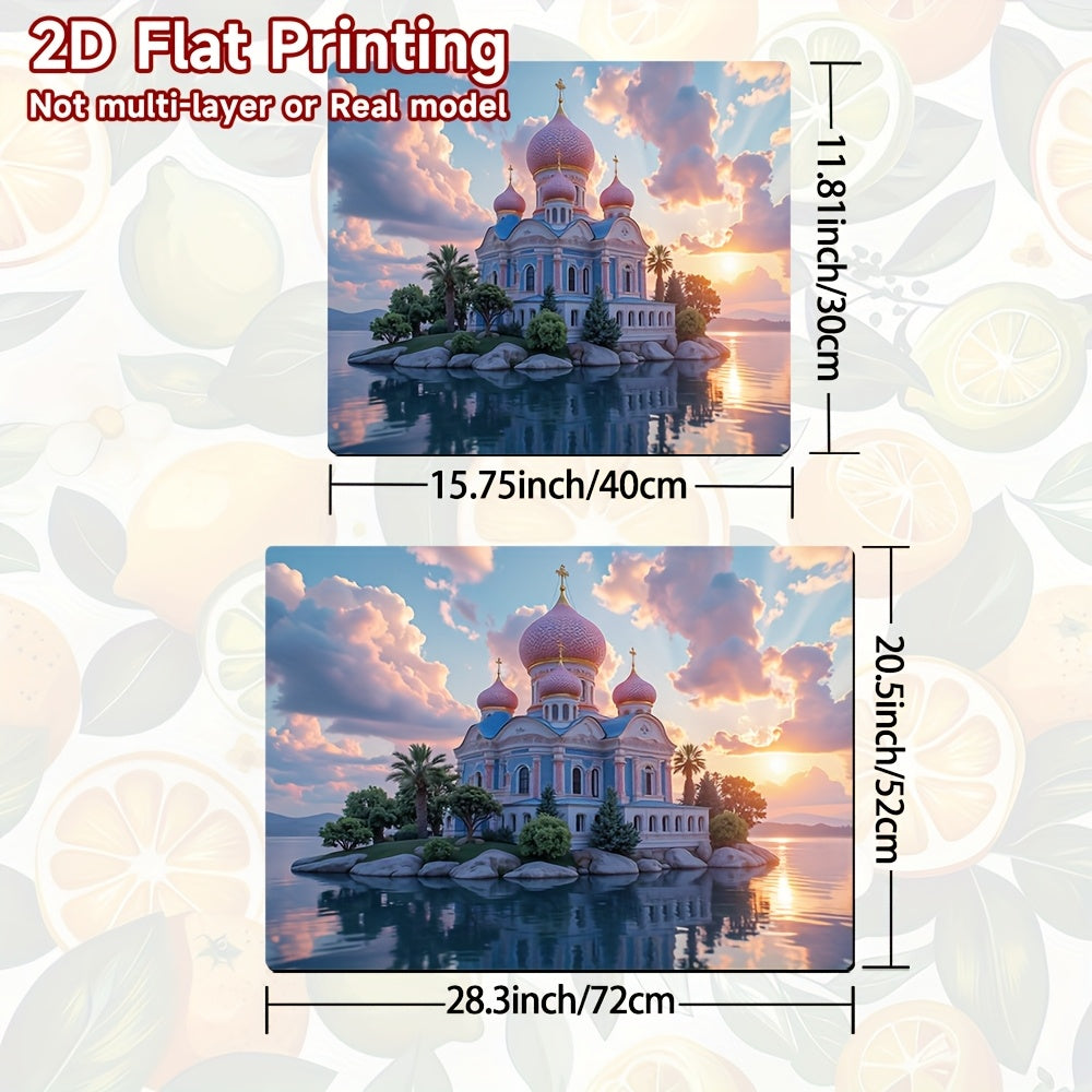 1pc Alfombrilla para Cocina - Compatible con Gas e Inducción, Protector de Superficie Resistente al Calor para Placas de Cocina, Lavadoras y Secadoras - Tapete Decorativo para Electrodomésticos con Diseño Fantasía, Cubierta Elegante para Encimera, Tela D