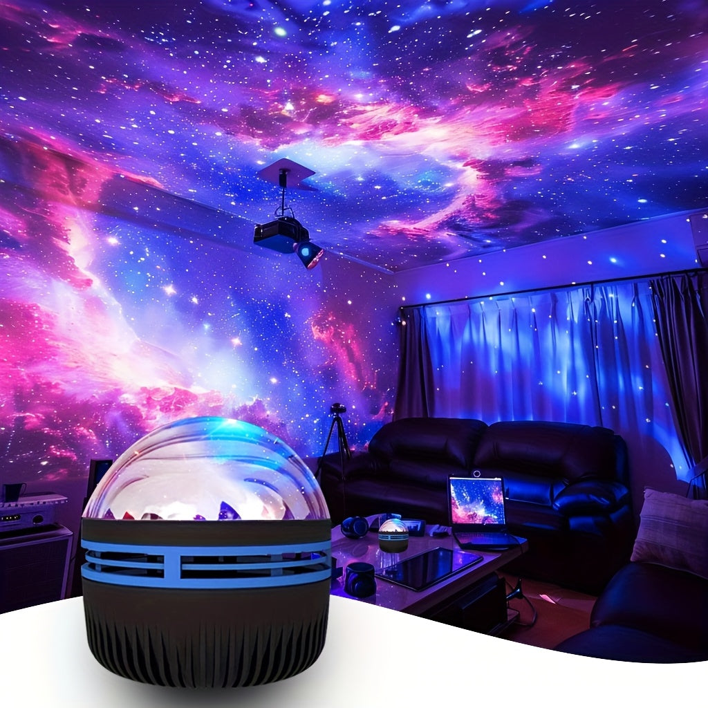 1 lámpara de proyección LED Aurora Borealis - Alimentada por USB, control remoto, brillo ajustable, impresionante para efectos de galaxia y nebulosa, perfecta para decoración de dormitorio, sala de estar o oficina, ideal para adolescentes de 14 años en a