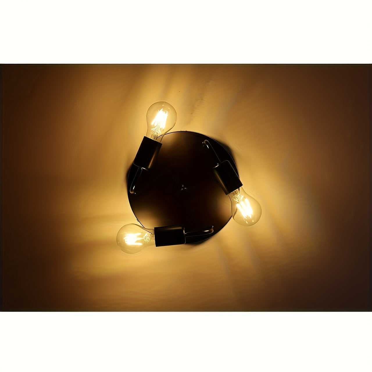 Luz de techo de estilo industrial moderno de mediados del siglo con tres cabezas, compatible con bombillas E26/E27, arte de hierro vintage adecuado para sala de estar, cabaña, dormitorio, cocina, balcón, pasillo, bar y otros iluminados comerciales (exclu