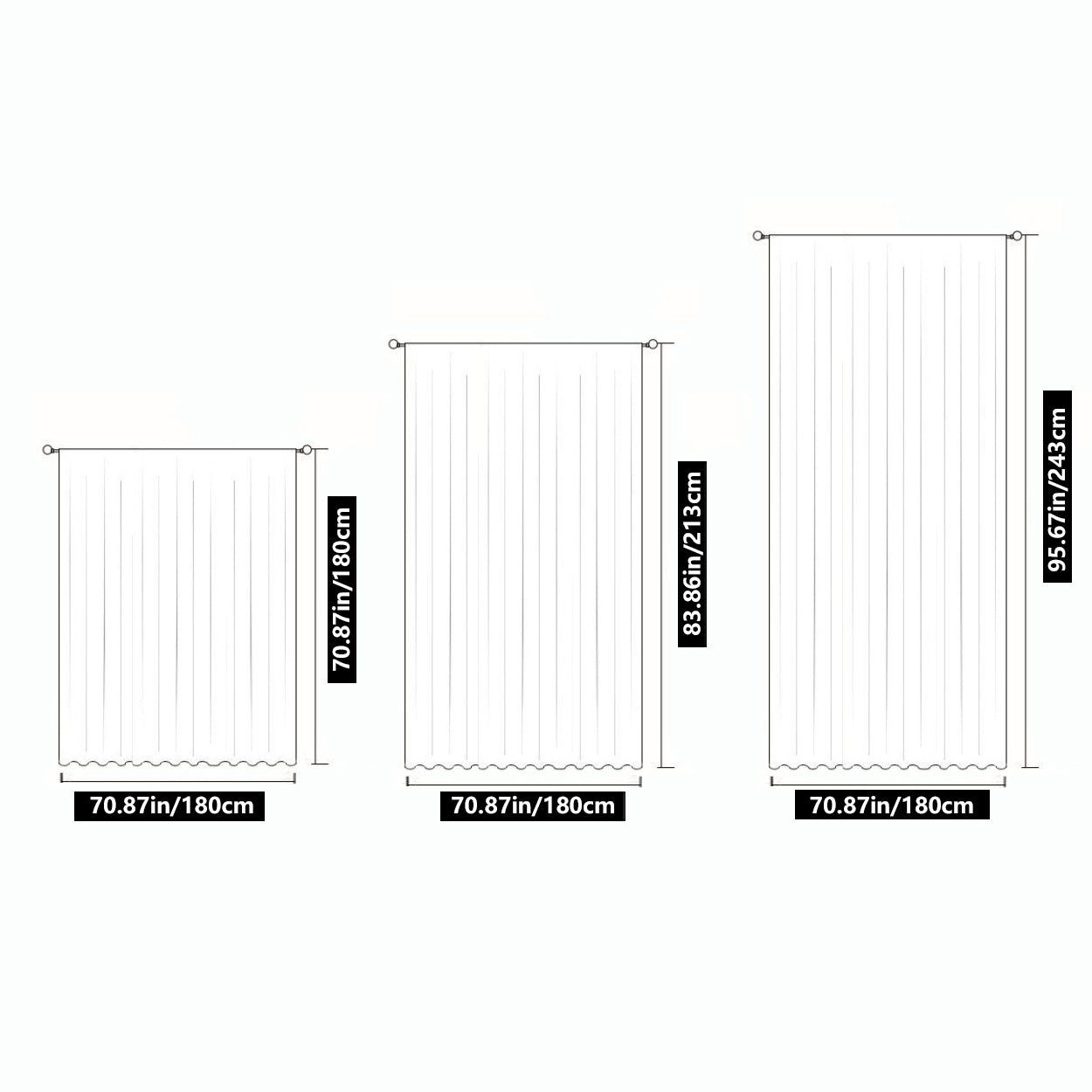 1/2 Piezas de Cortinas para Exteriores, Diseño Minimalista con Estampado 3D de Grulla Blanca – Ideal para Patios, Gazebos y Jardines en Todas las Estaciones – Incluye Ganchos, Decoración para Halloween, Navidad, Bodas y Fiestas