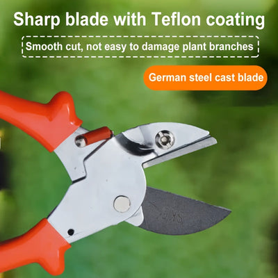 1pz Tijeras de Poda de Acero SK5 - Tijeras para Jardín Resistentes con Mangos Antideslizantes Ergonómicos, Cuchillas Afiladas para Recortar Árboles y Ramas, Uso Manual, Sin Necesidad de Electricidad, Herramientas Profesionales y Domésticas para Jardinerí