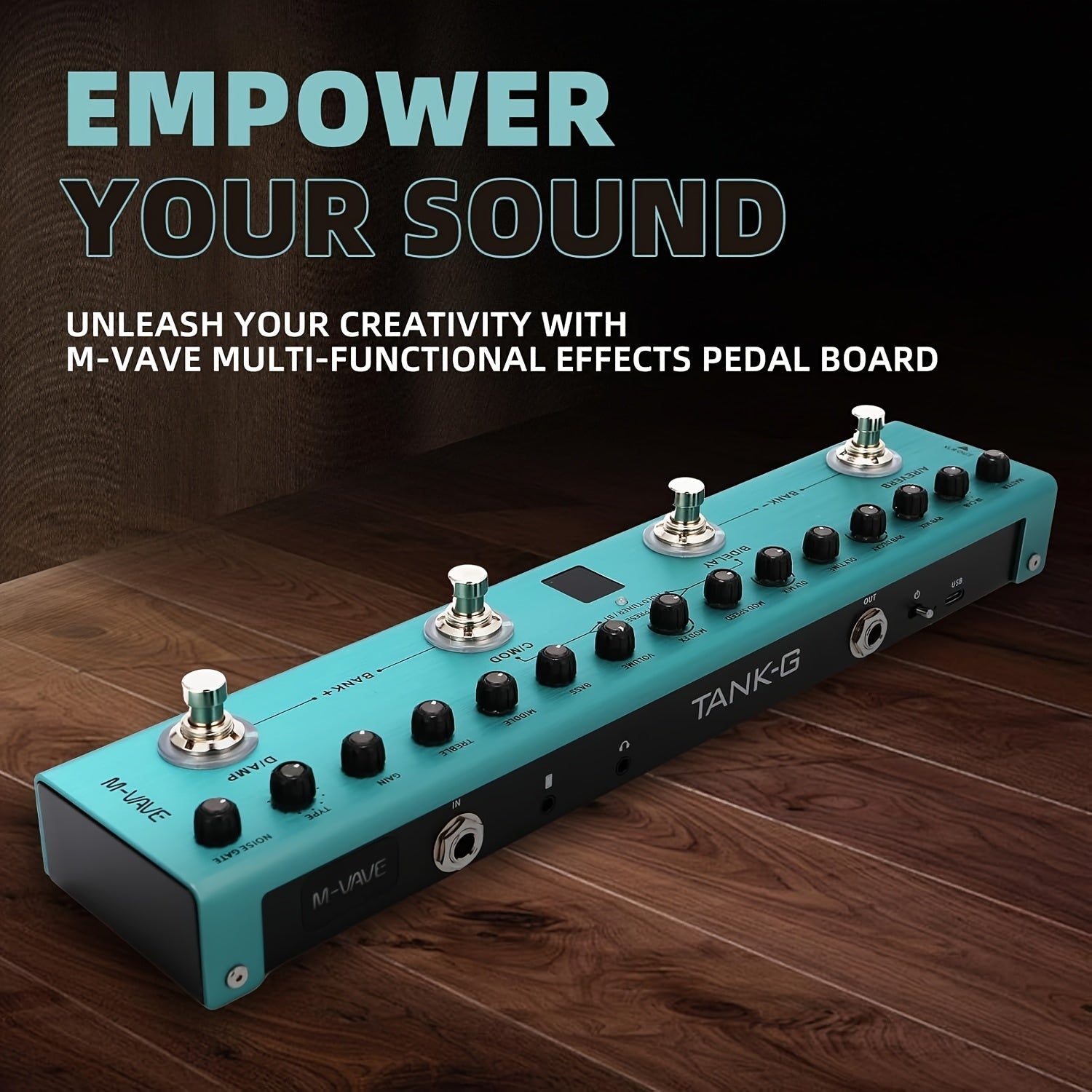 Pedal de efectos de guitarra multifuncional - Unidad de efectos de guitarra eléctrica digital, incluye 36 presets editables, con coro, retraso, silencio, PRETTY SCREW, MOD, carga de IR, grabación, función de afinador, batería incorporada, admite conexión
