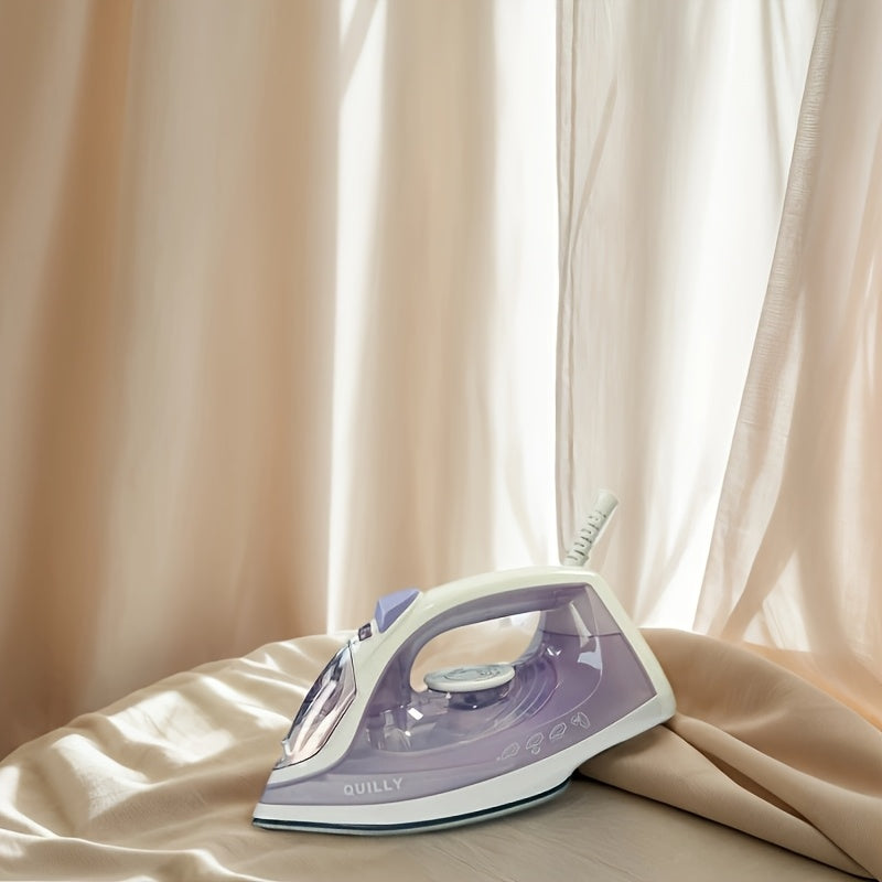 1 pieza de 1200W, plancha de vapor para ropa, plancha de vapor de alta presión portátil con control termostático ajustable, base antiadherente, multifuncional para uso doméstico - Púrpura y blanco, vaporizador de ropa | Vaporizador de ropa moderno | Cont