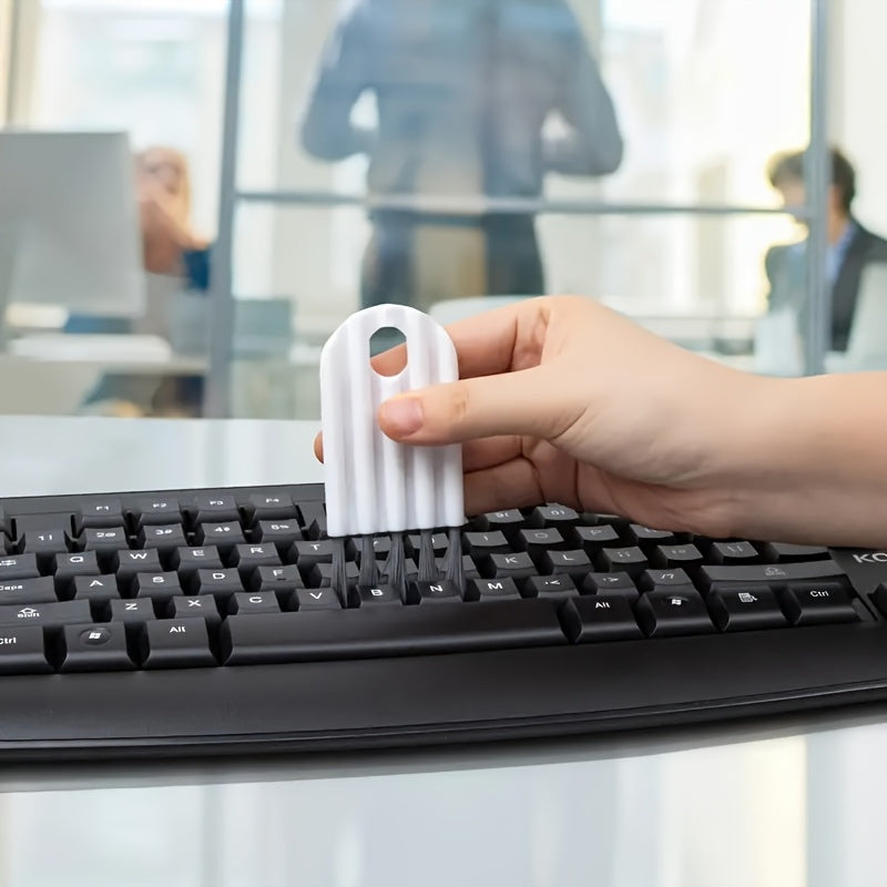 Kit de limpieza multifuncional para computadora, 1 pieza: cepillo suave limpiador de teclado, removedor de polvo en esquinas y limpiador de teclas, material plástico, modo sin energía, sin batería, para mantenimiento de teclado y computadora