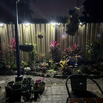 100 Luces de Seguridad LED Solares para Exteriores con Encendido/Apagado Automático - Impermeables IPX4, Cobertura Amplia 270°, Bombillas LED Energeticamente Eficientes y Batería de Litio - Para Entrada, Garaje, Patio, Jardín, Camino - Fácil Instalación