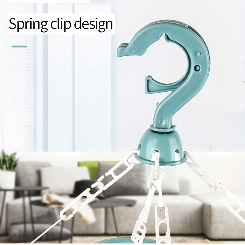 1pc 32-clip Gran Capacidad Percha De Calcetines De Plástico Duradera Para Ropa Interior, Secador De Ropa Para Ropa Duradera, Percha Para Ropa Para Organizador De Almacenamiento Doméstico Para Baño, Dormitorio, Armario, Hogar, Dormitorio, Rosa / Azul / Ve
